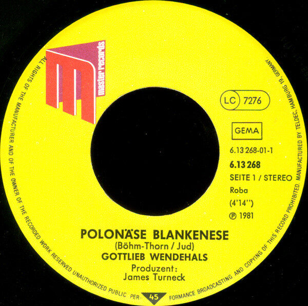 Gottlieb Wendehals – Polonäse Blankenese (Hier Fliegen Gleich Die Löcher Aus Dem Käse) (Single) – Bild 3