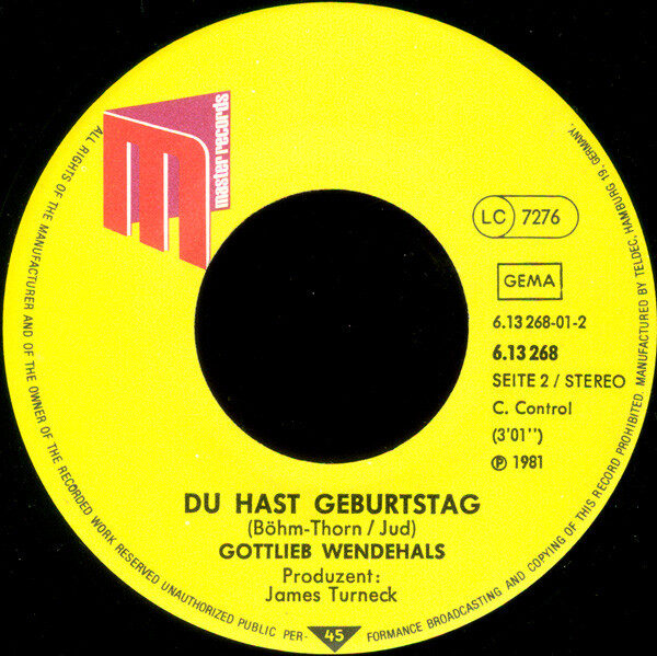 Gottlieb Wendehals – Polonäse Blankenese (Hier Fliegen Gleich Die Löcher Aus Dem Käse) (Single) – Bild 4