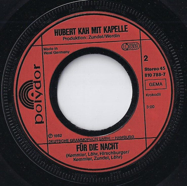 Hubert Kah Mit Kapelle* – Einmal Nur Mit Erika... (Dieser Welt Entfliehn) (Single) – Bild 4