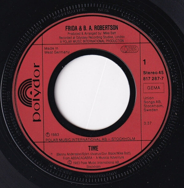 Frida & B.A. Robertson* – Time (Single) – Bild 3