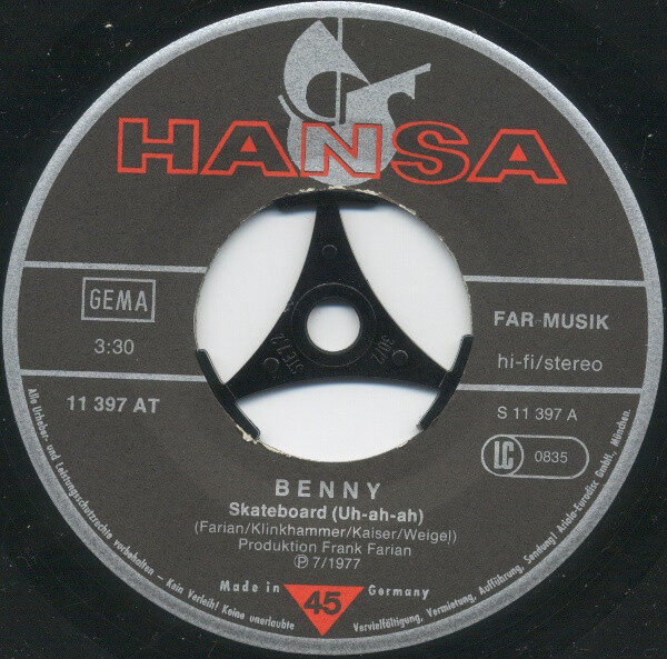 Benny (4) – Skateboard (Uh-Ah-Ah) (Single) – Bild 2
