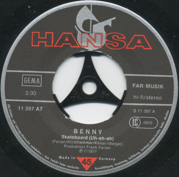 Benny (4) – Skateboard (Uh-Ah-Ah) (Single) – Bild 2