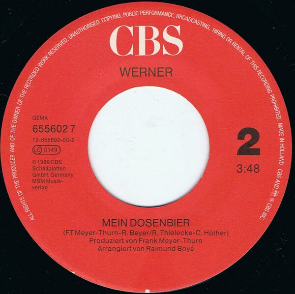 Werner (9) – Pump Ab Das Bier (Single) – Bild 4