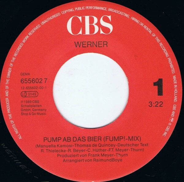 Werner (9) – Pump Ab Das Bier (Single) – Bild 3