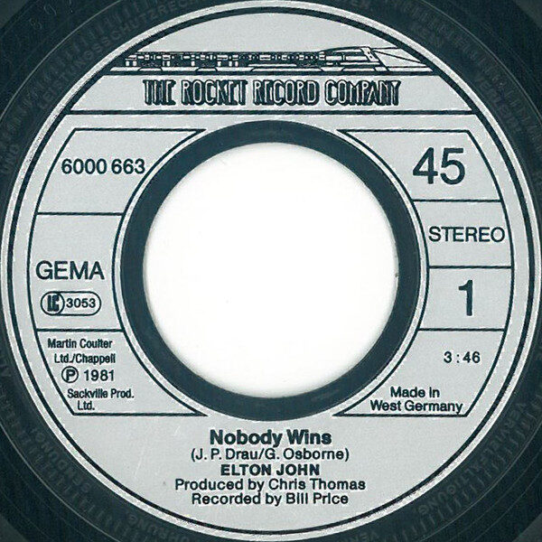 Elton John – Nobody Wins (Single) – Bild 3