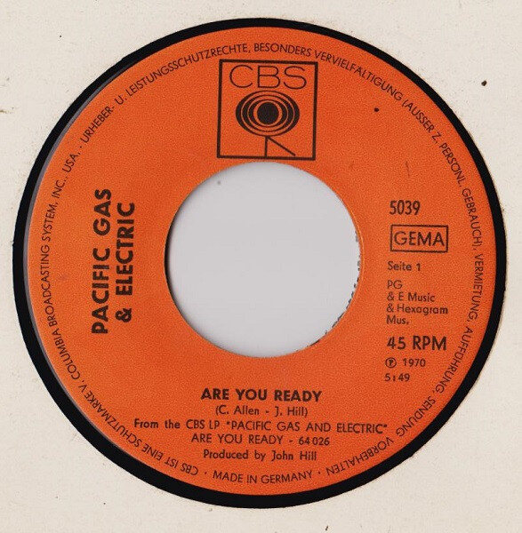 Pacific Gas & Electric – Are You Ready (Single) – Bild 3
