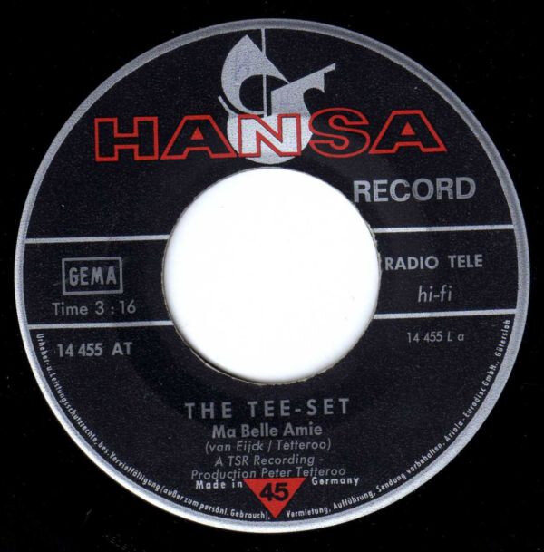 The Tee-Set* – Ma Belle Amie / The Angels Coming (In The Holy Night) (Single) – Bild 3