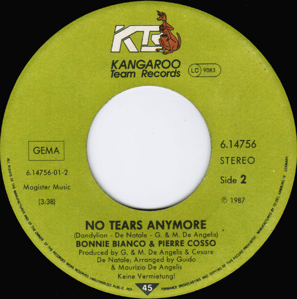 Bonnie Bianco & Pierre Cosso – Stay / No Tears Anymore (Single) – Bild 4
