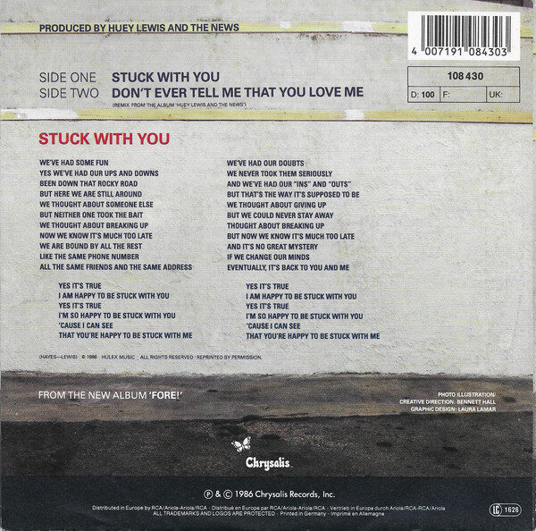 Huey Lewis And The News* – Stuck With You (Single) – Bild 2