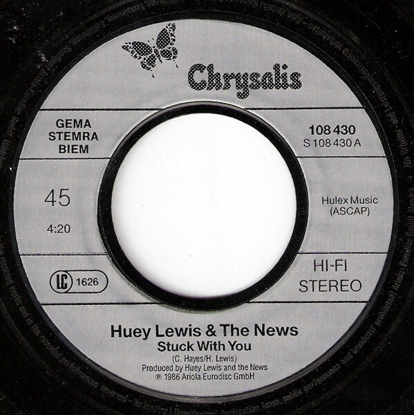 Huey Lewis And The News* – Stuck With You (Single) – Bild 3