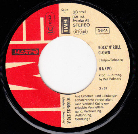 Harpo – Rock 'N' Roll Clown (Single) – Bild 3