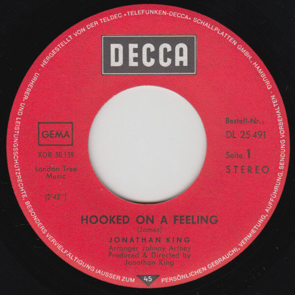Jonathan King – Hooked On A Feeling (Single) – Bild 3
