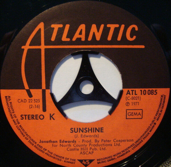 Jonathan Edwards (2) – Sunshine / Emma (Single) – Bild 2