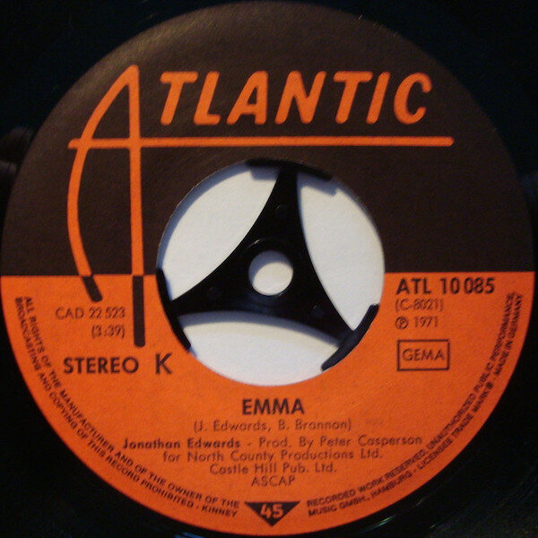 Jonathan Edwards (2) – Sunshine / Emma (Single) – Bild 3