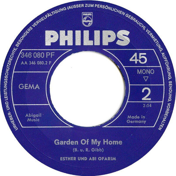 Esther & Abi Ofarim – Morning Of My Life / Garden Of My Home (Single) – Bild 4