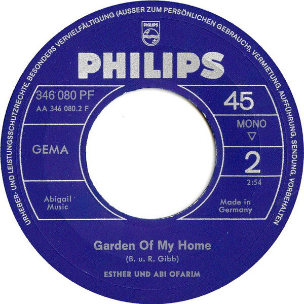 Esther & Abi Ofarim – Morning Of My Life / Garden Of My Home (Single) – Bild 4