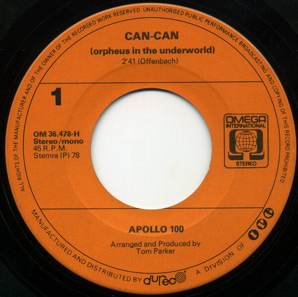 Apollo 100 – Can-Can (Single) – Bild 2