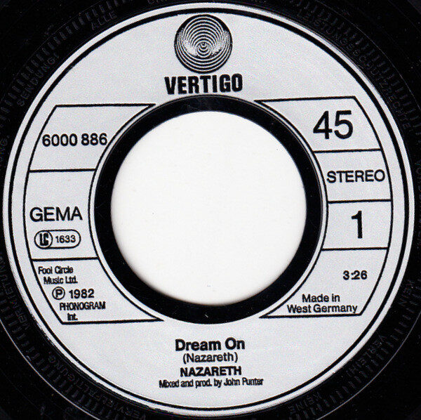 Nazareth (2) – Dream On (Single) – Bild 3