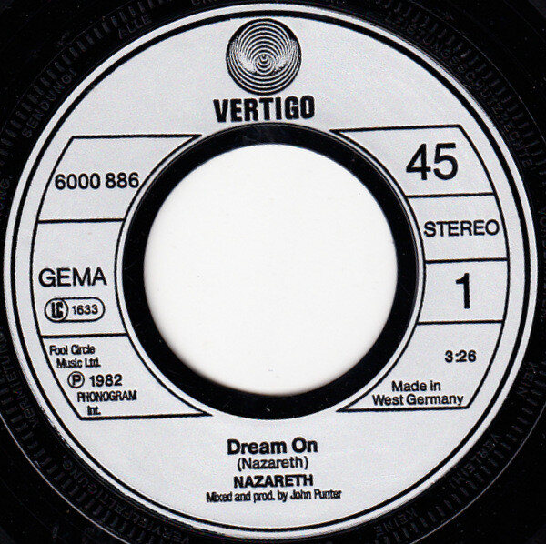 Nazareth (2) – Dream On (Single) – Bild 3
