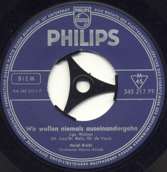 Heidi Brühl – Wir Wollen Niemals Auseinandergehn (Single) – Bild 3