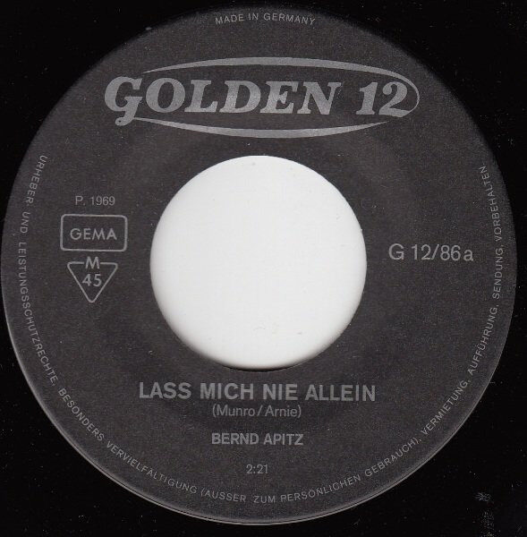 Bernd Apitz – Lass Mich Nie Allein (Single) – Bild 2
