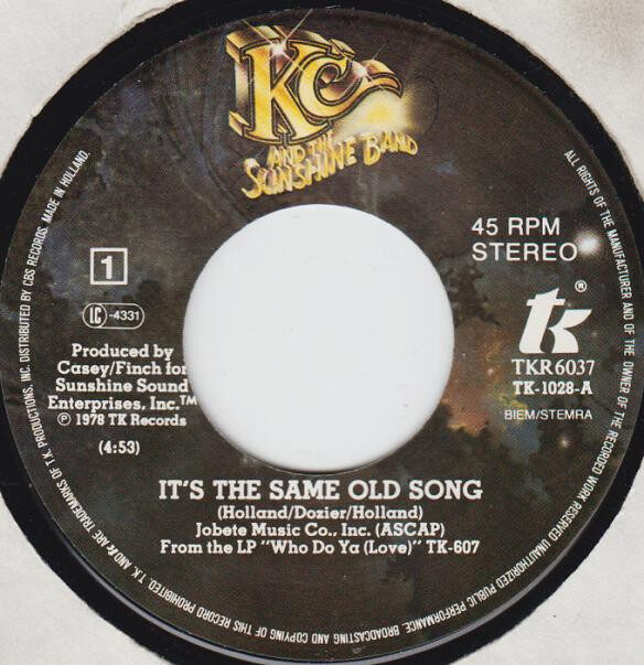 KC And The Sunshine Band* – It's The Same Old Song (Single) – Bild 3