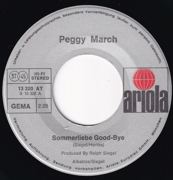 Peggy March – Sommerliebe Good-Bye (Single) – Bild 3