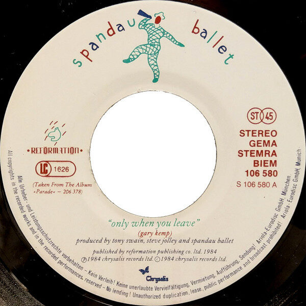 Spandau Ballet – Only When You Leave (Single) – Bild 3