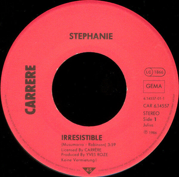 Stephanie (2) – Irresistible (Single) – Bild 3