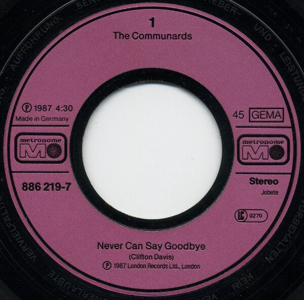 The Communards – Never Can Say Goodbye (Single) – Bild 3