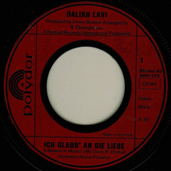 Daliah Lavi – Ich Glaub' An Die Liebe (Single) – Bild 2