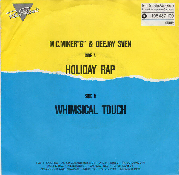 M.C.Miker"G" & Deejay Sven* – Holiday Rap (Single) – Bild 2