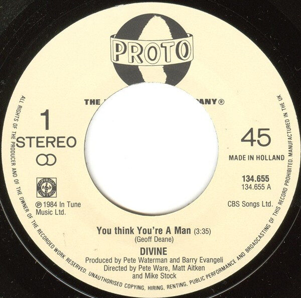 Divine – You Think You're A Man (Single) – Bild 3