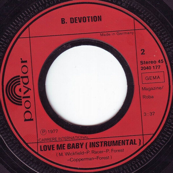 Sheila B. Devotion* – Love Me Baby (Single) – Bild 4