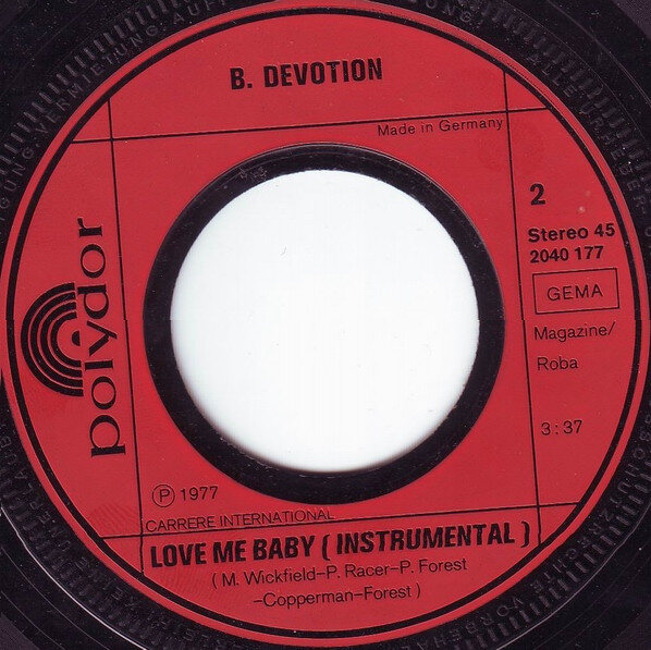 Sheila B. Devotion* – Love Me Baby (Single) – Bild 4