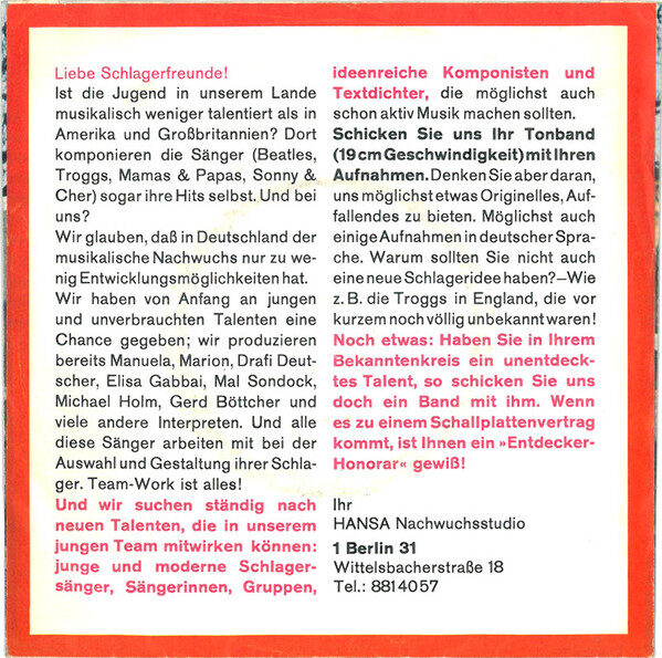 The Hollies – Carrie Anne / Signs That Will Never Change (Single) – Bild 2