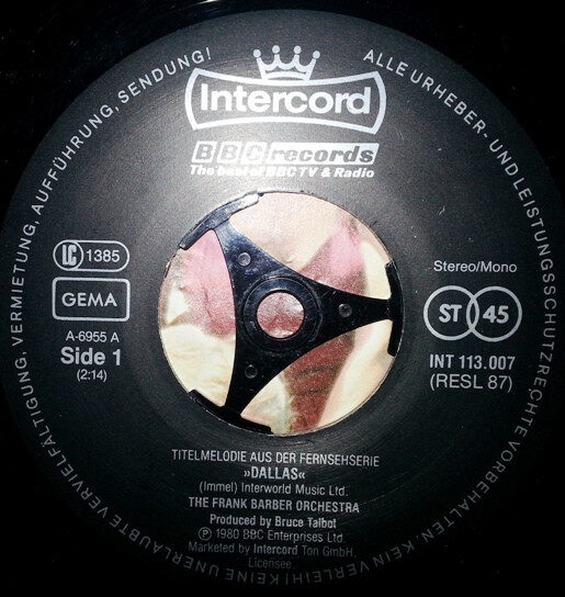 The Frank Barber Orchestra – Dallas (Single) – Bild 3