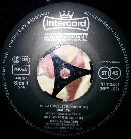 The Frank Barber Orchestra – Dallas (Single) – Bild 3