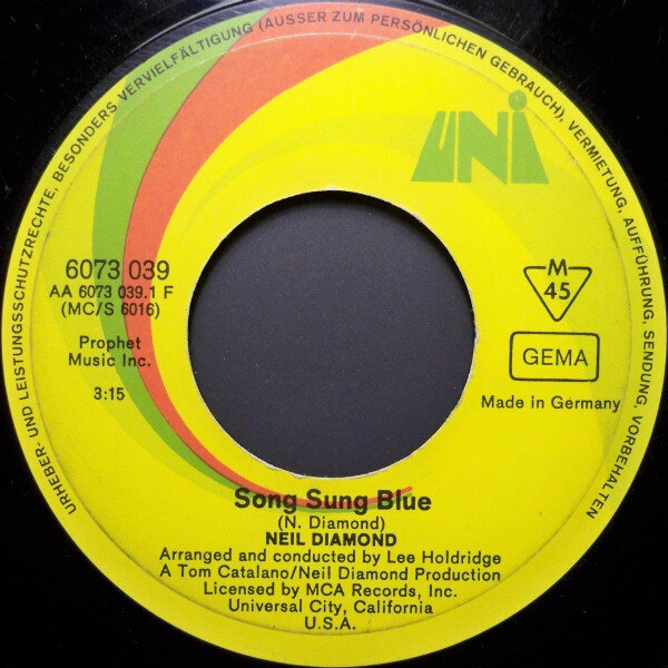 Neil Diamond – Song Sung Blue (Single) – Bild 3
