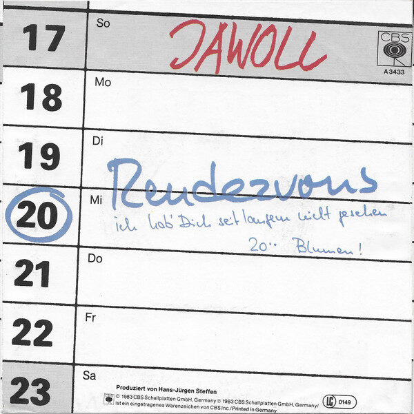 Jawoll – Rendezvous - Ich Hab' Dich Seit Langem Nicht Gesehen (Single) – Bild 2
