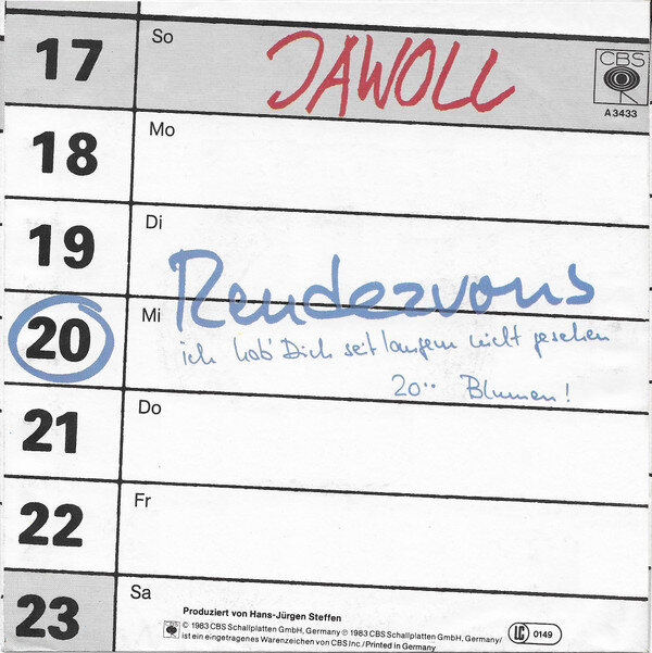 Jawoll – Rendezvous - Ich Hab' Dich Seit Langem Nicht Gesehen (Single) – Bild 2