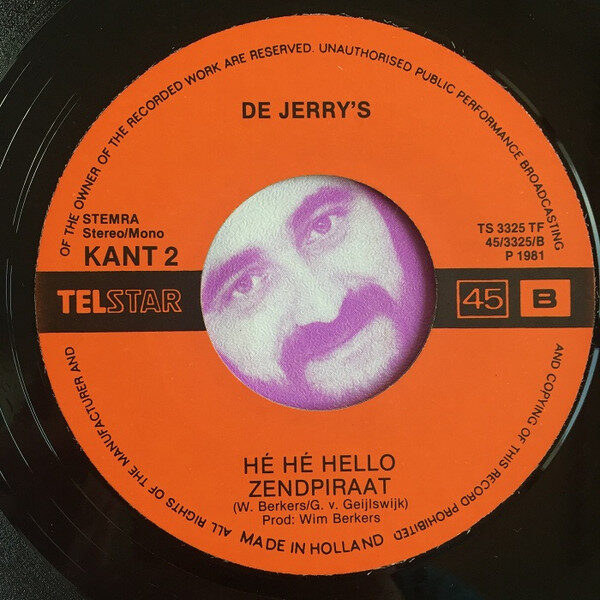 De Jerry's* – Een Piratenhart / He He Hello Zendpiraat (Single) – Bild 3