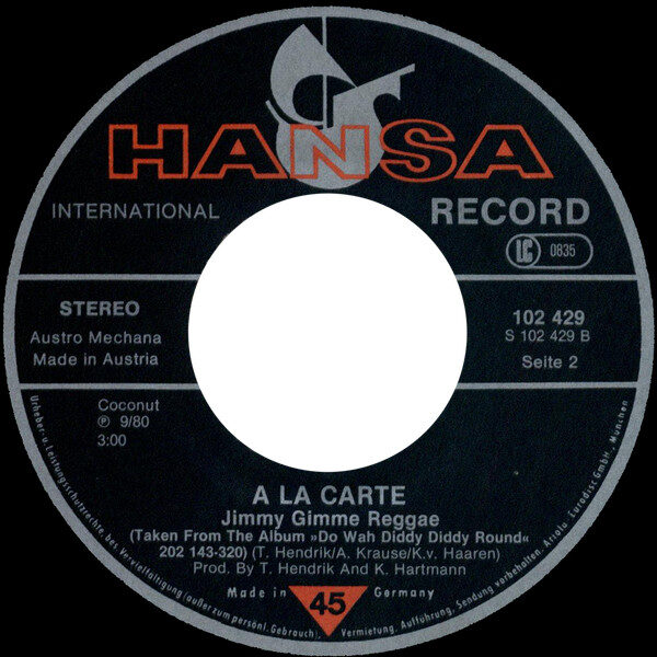 À La Carte – Ring Me, Honey (Single) – Bild 3
