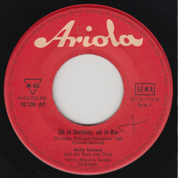 Anita Traversi – Ob In Bombay, Ob In Rio (Single) – Bild 3