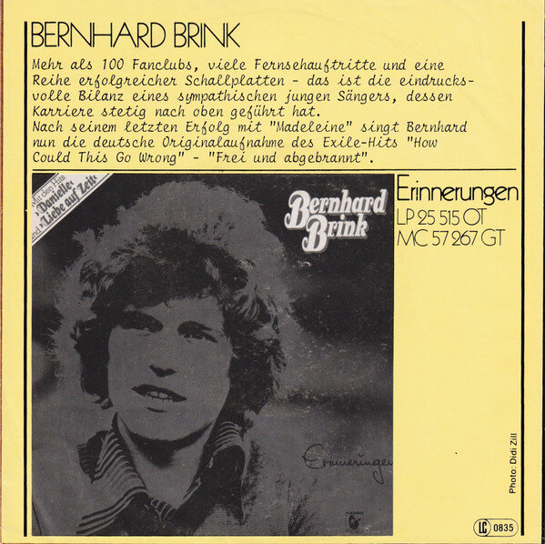 Bernhard Brink – Frei Und Abgebrannt (Single) – Bild 2
