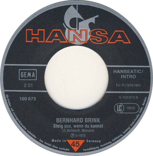 Bernhard Brink – Frei Und Abgebrannt (Single) – Bild 4