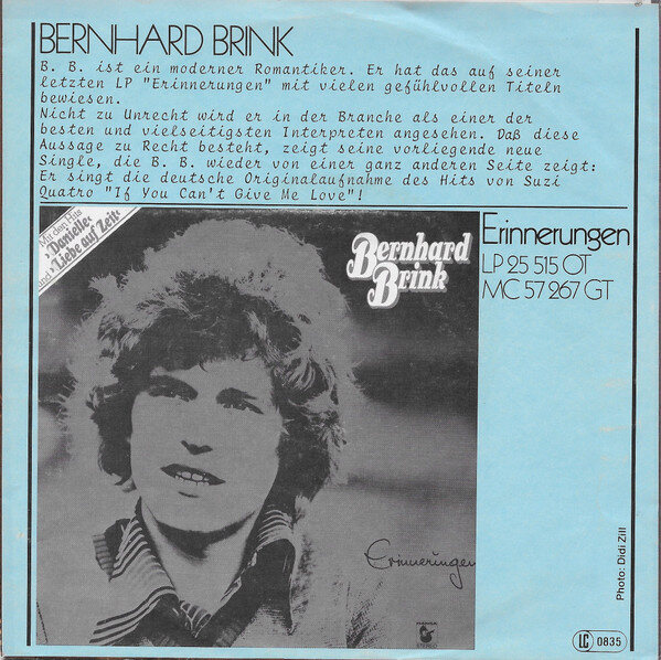 Bernhard Brink – Alles Braucht Seine Zeit (Single) – Bild 2