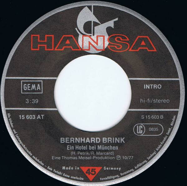 Bernhard Brink – Alles Braucht Seine Zeit (Single) – Bild 4