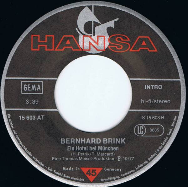 Bernhard Brink – Alles Braucht Seine Zeit (Single) – Bild 4