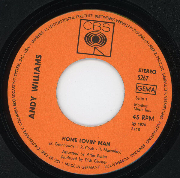Andy Williams – Home Lovin' Man (Single) – Bild 3